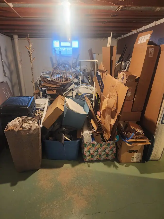 Roll-off dumpster container at job site for Yard Waste Dumpster Rental in Wyoming